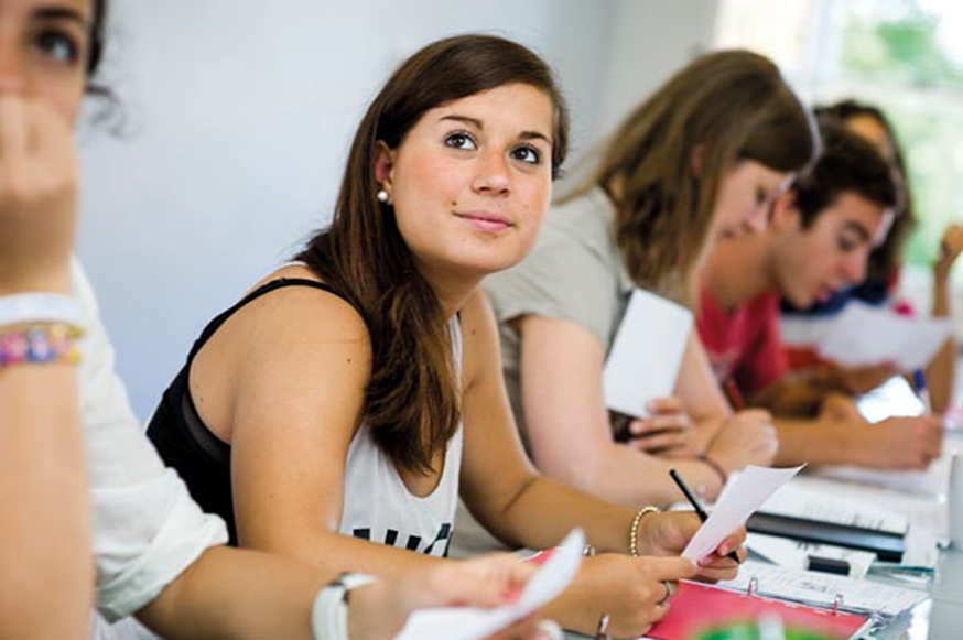 Student in Spanish Oral Class